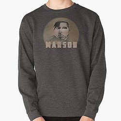 Cool Marilyn Manson Fine Art Portrait - Dark - Gothic - Marilyn Manson Pullover Sweatshirt RB2709