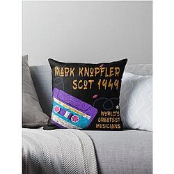 Mark Knopfler Scotland 1949 Music D54 Throw Pillow