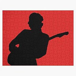 Mark Knopfler Dire Straits Silhouette - Black Jigsaw Puzzle