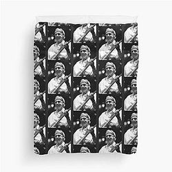Mark Knopfler - Black and White Duvet Cover