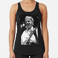 Mark Knopfler - Black and White Racerback Tank Top