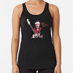 Dire Straits 04 UK rock group formed in London in 1977 by Mark Knopfler David Knopfler Racerback Tank Top
