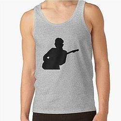 Mark Knopfler Dire Straits Silhouette - Black Tank Top