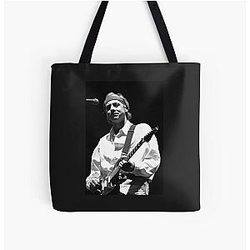 Mark Knopfler - Black and White All Over Print Tote Bag