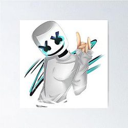 Illustration Marshmello    Poster