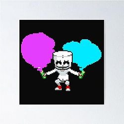 Marshmello illustration Poster
