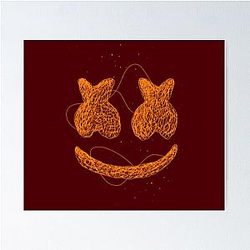 Marshmello  paint art Poster