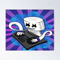 Marshmello  paint art Poster