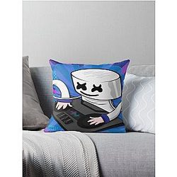 Marshmello  paint art Throw Pillow