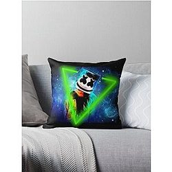 Marshmello Neon Throw Pillow