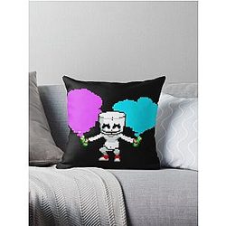 Marshmello illustration Throw Pillow