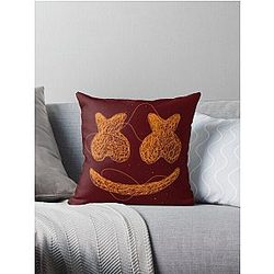 Marshmello  paint art Throw Pillow