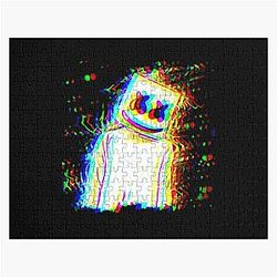 Neon marshmello glitch version  Classic . Jigsaw Puzzle
