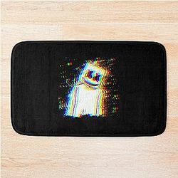 Neon marshmello glitch version  Classic . Bath Mat