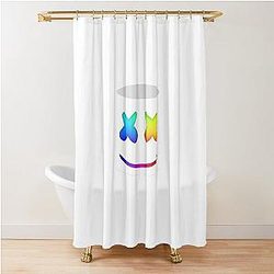 Marshmello  Illustration Shower Curtain
