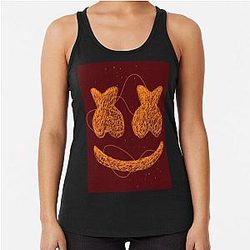 Marshmello  paint art Racerback Tank Top