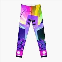 DJ Marshmello Dancing At The Tune Table Leggings