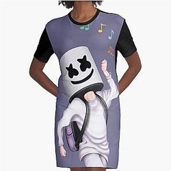 Marshmello    Design Graphic T-Shirt Dress