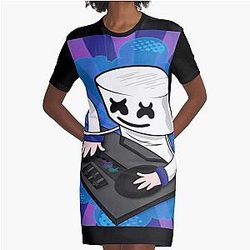 Marshmello  paint art Graphic T-Shirt Dress