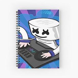 Marshmello  paint art Spiral Notebook