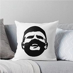 Marvin Vettori Throw Pillow Black and White