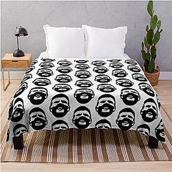 Marvin Vettori Black Throw Blanket