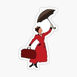 Cartoon Mary Poppins Sticker Journal