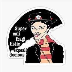 Julie Andrews Mary Poppins Fan Art Sticker