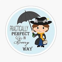Mary Poppins Practically Perfect sticker