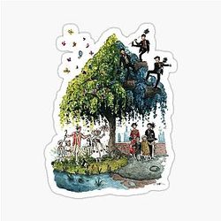 Mary Poppins Watercolour Tree Stickers