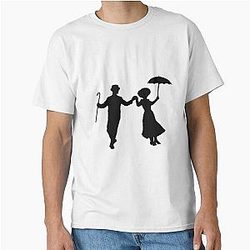 Mary Poppins and Bert Dancing Silhouette Classic T-Shirt