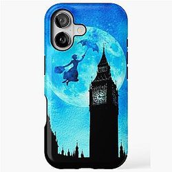 Magical Watercolor Night Mary Poppins iPhone Tough Case