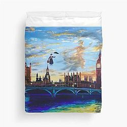 Mary Poppins Returns to London Duvet Cover