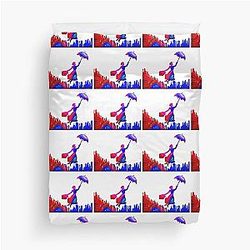 Mary Poppins Watercolor Duvet Cover
