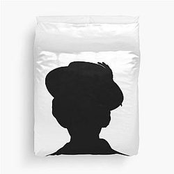 Mary Poppins Silhouette Emily Blunt Duvet Cover