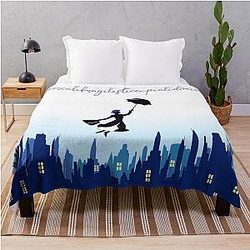 Mary Poppins Holiday Throw Blanket
