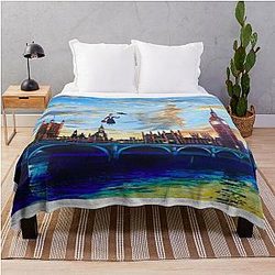 Mary Poppins Returns to London Throw Blanket