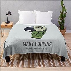 Mary Poppins Alternative Movie Poster Throw Blanket