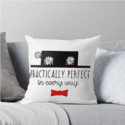 Mary Poppins Practically Perfect in Every Way Throw Pillow