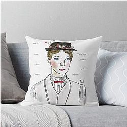 Mary Poppins Portrait Throw Pillow