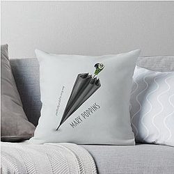 Mary Poppins Alternative Movie Poster Throw Pillow