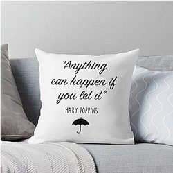 Mary Poppins Anything Can Happen Throw Pillow