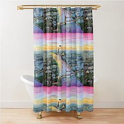 Mary Poppins London Up the Highest Height Shower Curtain