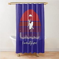 Mary Poppins Vintage Sunset Shower Curtain