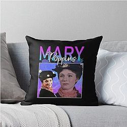 Mary Poppins Vintage Aesthetic Throw Pillow