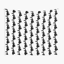 Mary Poppins Silhouette Julie Andrews Tapestry
