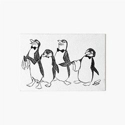 Penguins from Mary Poppins Art Board Print