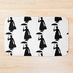 Mary Poppins Silhouette Julie Andrews Bath Mat