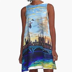 Mary Poppins Returns to London A-Line Dress