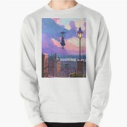 Mary Poppins flying over London Pullover Sweatshirt